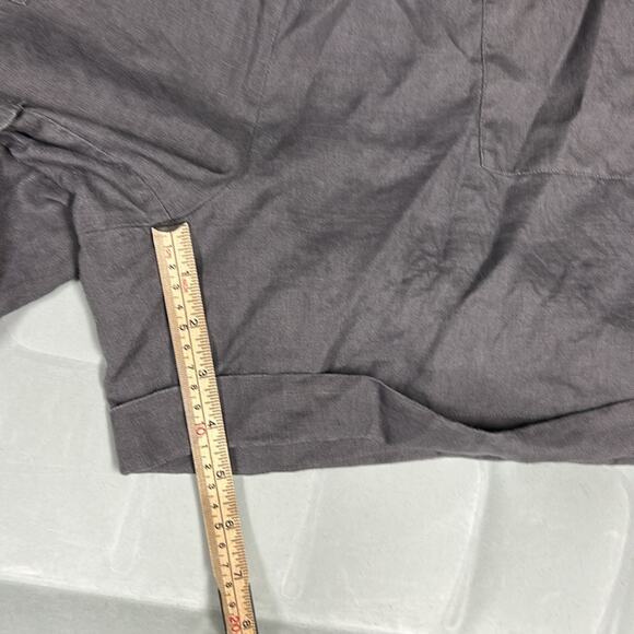 Ellen Tracy Linen Shorts Size XL Gray Drawstring Waist Pockets 100% Linen 4” - Picture 5 of 9